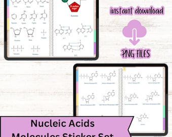 Nucleic Acid Digital Stickers for Biochemistry and Biology Notes