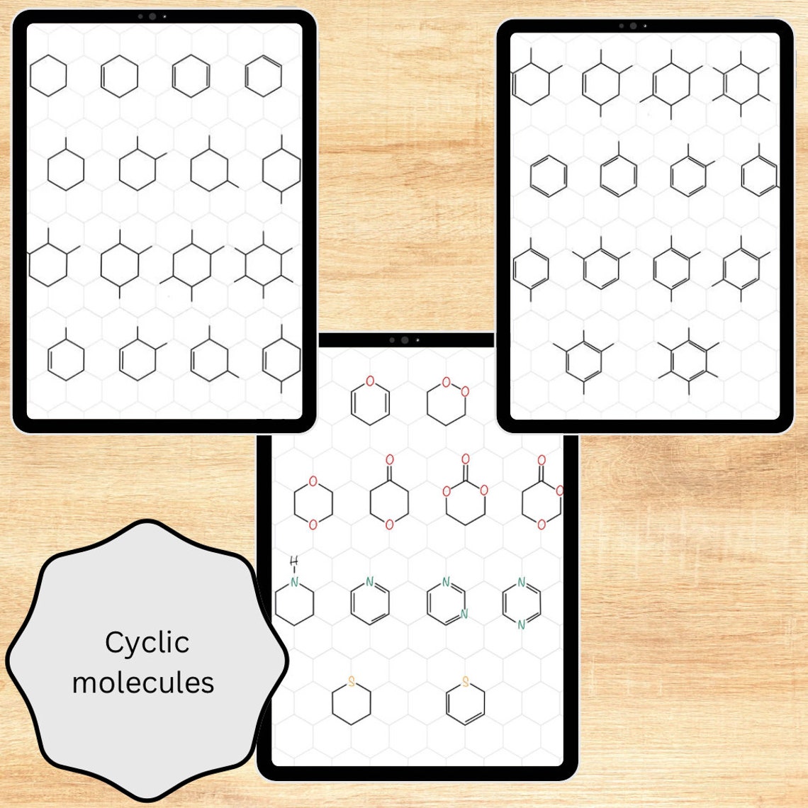 Goodnotes Organic Chemistry Editable Molecules and Common Functional