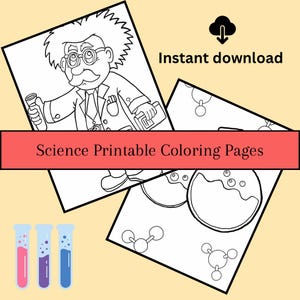 Science Printable Coloring Pages for kids