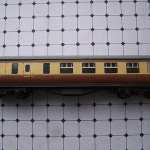 Chemin de fer miniature, Hornby Dublo, Meccano, passager, voiture de garde, tôle d&#39;étain, gabarit OO, W34881, vintage, vente