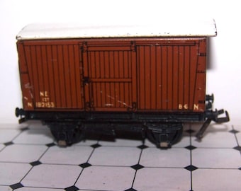 Vintage Hornby Dublo Goods Wagon, Brown Tin Plate, OO Gauge