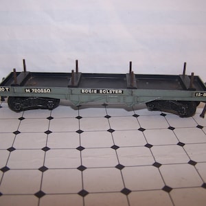 Model Railway, Hornby Dublo, Bogie Bolster, Wagon, Low Loader, OO Gauge, Grey, Vintage, SALE