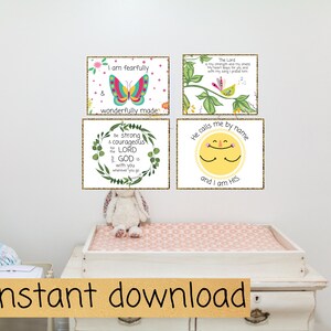 Nursery Scripture wall art, nursery decor, printable wall art, inspiration baby, inspiration quote, christian art
