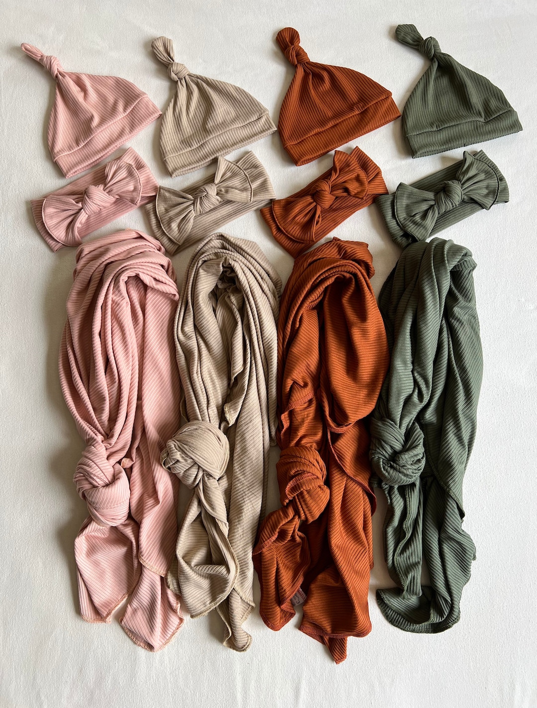 Headband, Hat, and Swaddle Sets Etsy