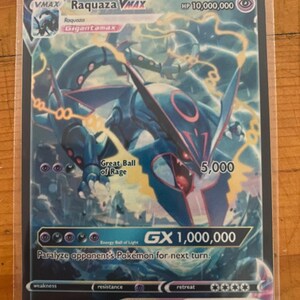 Shining Rayquaza Gold Holo Wotc Style Pokemon Art Card -  Israel