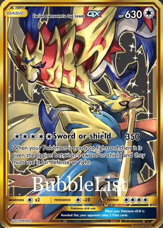 Pokemon Zacian Zamazenta GX 1