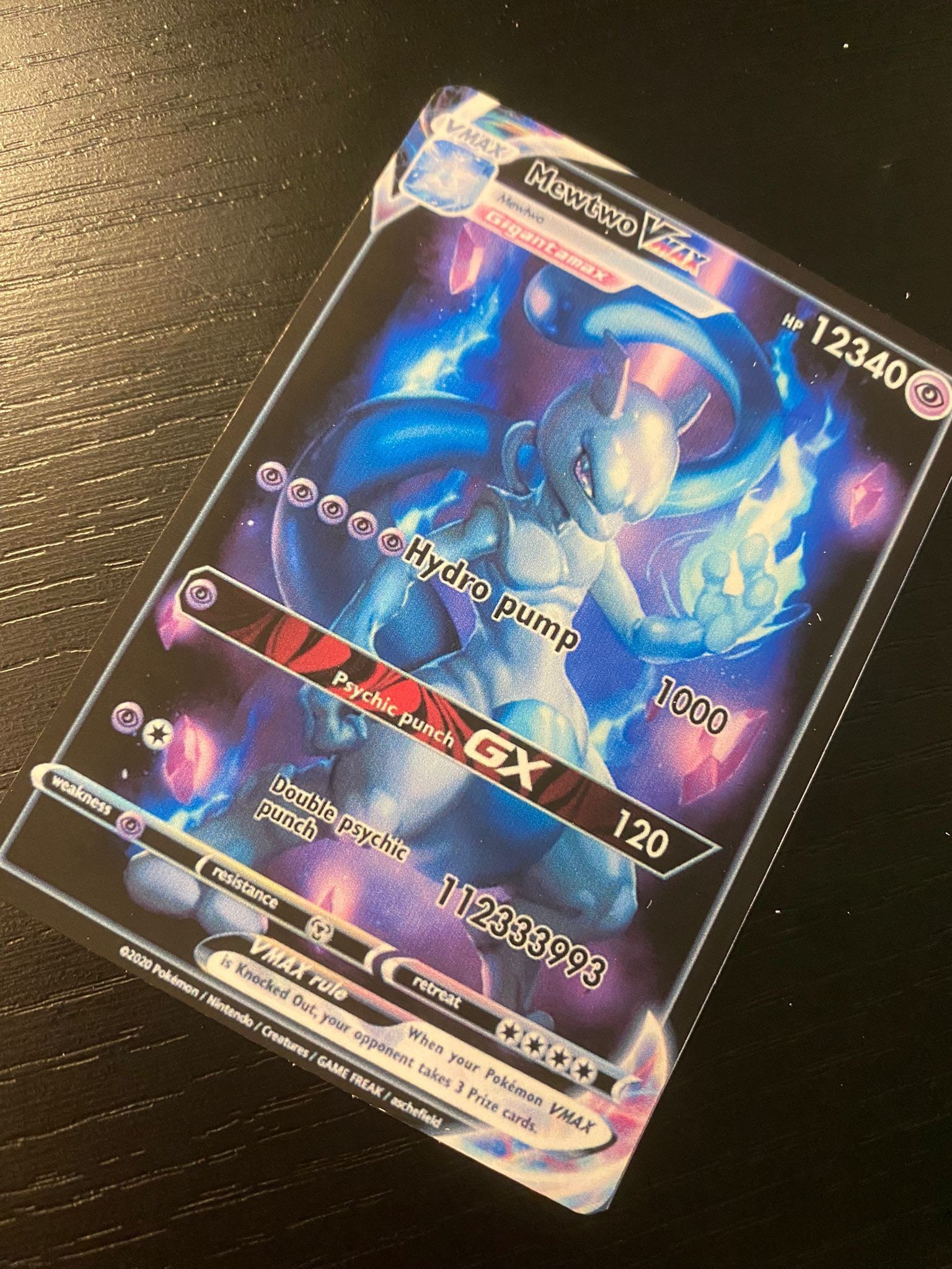 Custom HOLO Shiny Lucario GX Pokemon Card Twin Card 2/2 