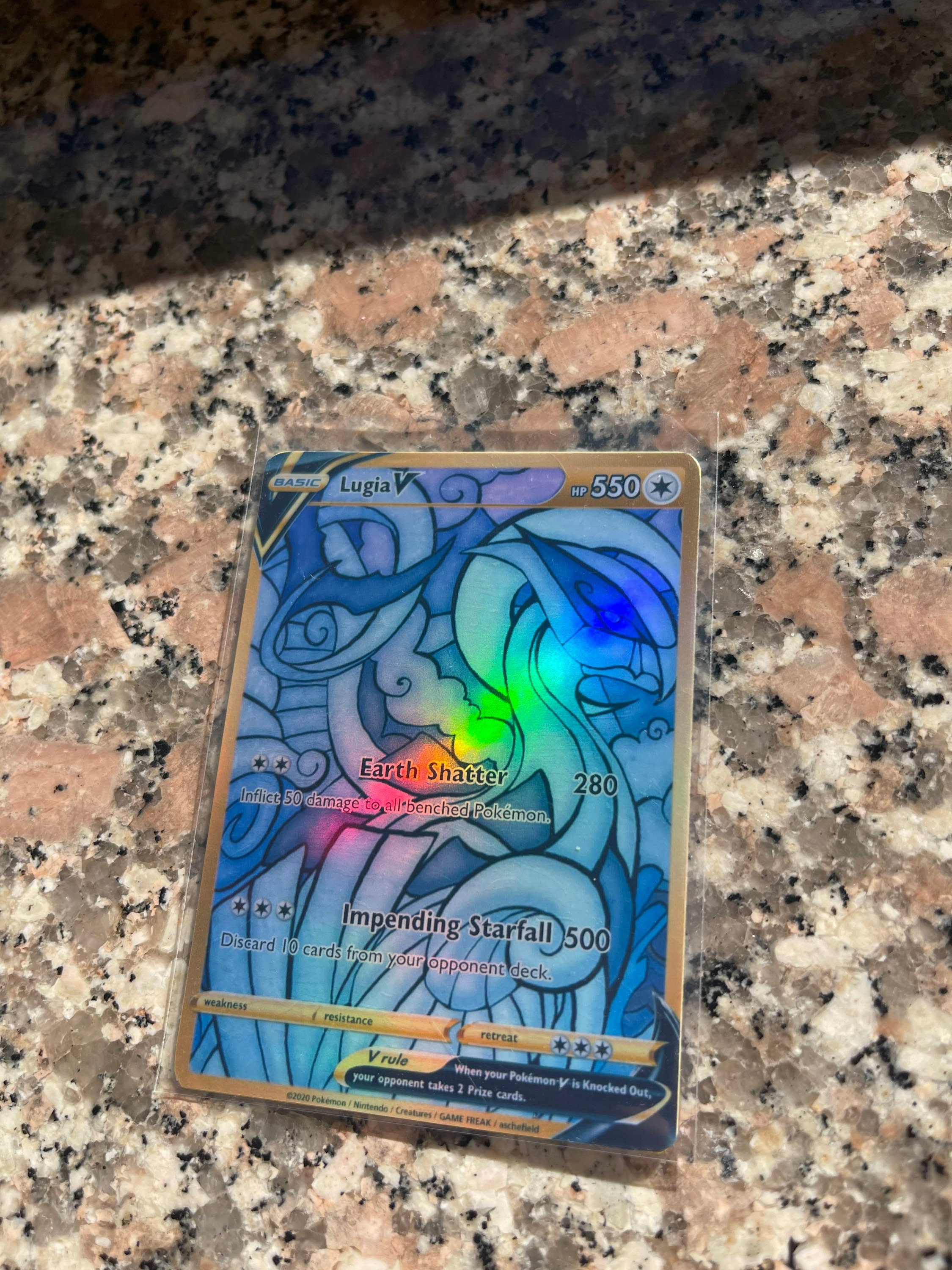 Pokemon Lugia GX Full Art Silver Metal Custom Card Hard Metal -   Portugal