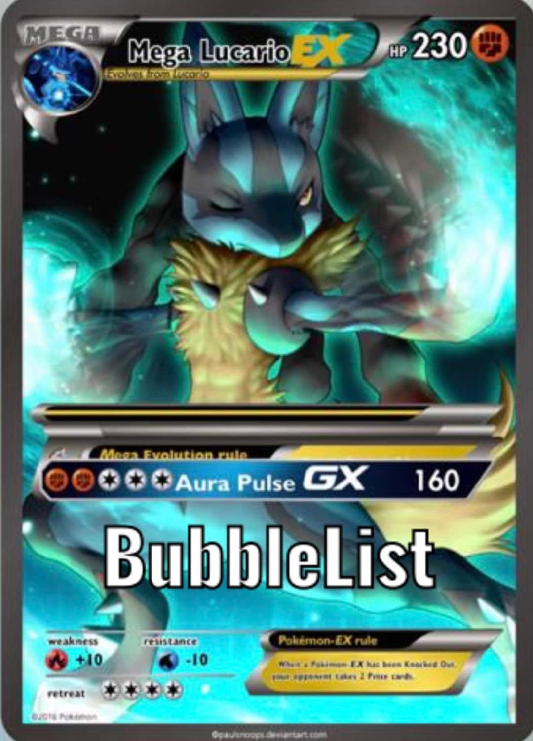 Mega Lucario Pokemon Card