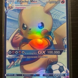 Zombie Pikachu VMAX Custom Full Art Holo Trading Card 