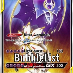 Lunala, Solgaleo & Necrozma - 3 Card Holo Pokémon Card Set