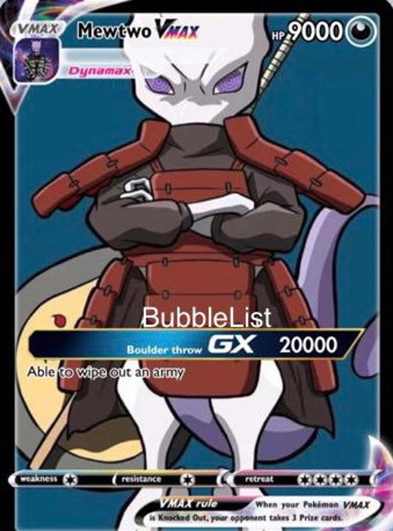 HANDMADE Pokemon Custom Card Armored Mewtwo / Mewtwo V Star 