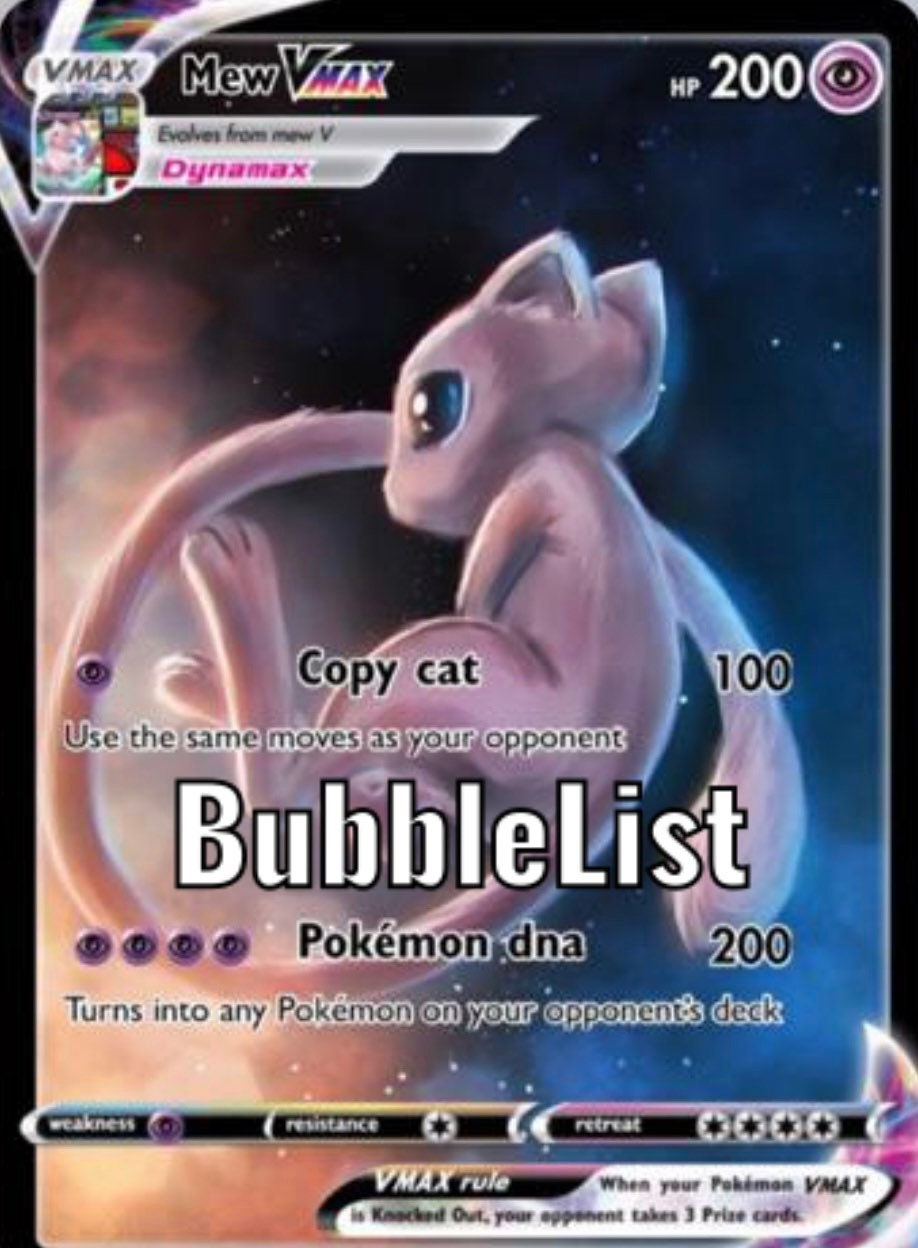 Carta Pokémon Mew Vmax Rainbow Golpe Fusão