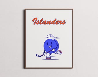 New York Islanders Stampa / Arte murale / Poster vintage / Hockey degli Islanders