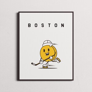 Boston Bruins Print | Wall Art | Vintage Poster | Bruins Hockey
