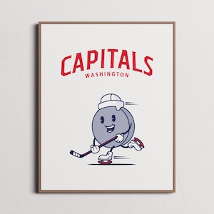 Washington Capitals Print | Wall Art | Vintage Poster | Capitals Hockey