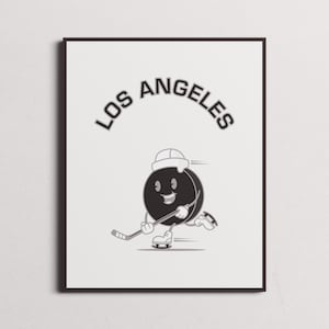 Los Angeles Kings Print | Wall Art | Vintage Poster | LA Kings Hockey
