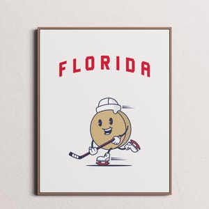 Florida Panthers Print | Wall Art | Vintage Poster | Panthers Hockey