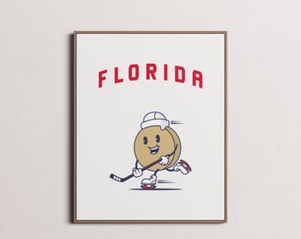 Florida Panthers Print | Wall Art | Vintage Poster | Panthers Hockey