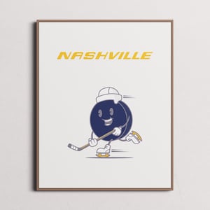 Nashville Predators Print | Wall Art | Vintage Poster | Predators Hockey