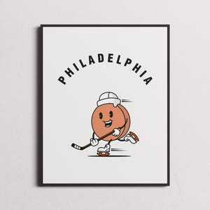 Impression Flyers de Philadelphie | Art mural | affiche vintage | Hockey Circulaire