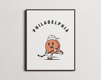 Philadelphia Flyers Print | Wall Art | Vintage Poster | Flyers Hockey