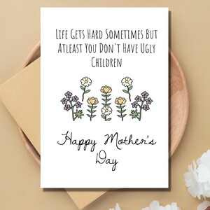 Cartão de Dia das Mães IMPRIMÍVEL Cartão engraçado para mãe Cartão bonito para mãe Cartão de criança Cartão sarcástico Download instantâneo