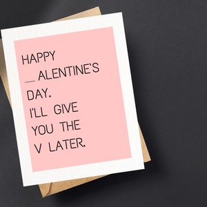 PRINTABLE Naughty Valentines Day Card for Husband Gift for Boyfriend Card for Him Funny Card for Lover Instant Download