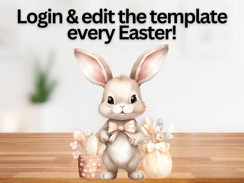 EDITABLE Official Easter Bunny Letter From the Desk of the Easter Bunny Printable Instant Download for Kids image 7