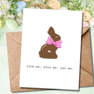 Lustige Osterkarte für Mann freche Karte für Freund Osterkarte für Liebhaber Osterhase Karte Instant Download Karte
