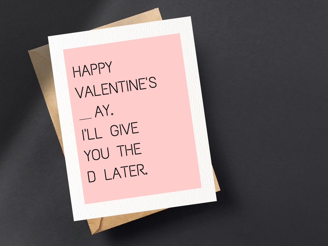 PRINTABLE Naughty Valentines Day Card for Wife Gift for Girlfriend Funny Card for Her for Lover ...