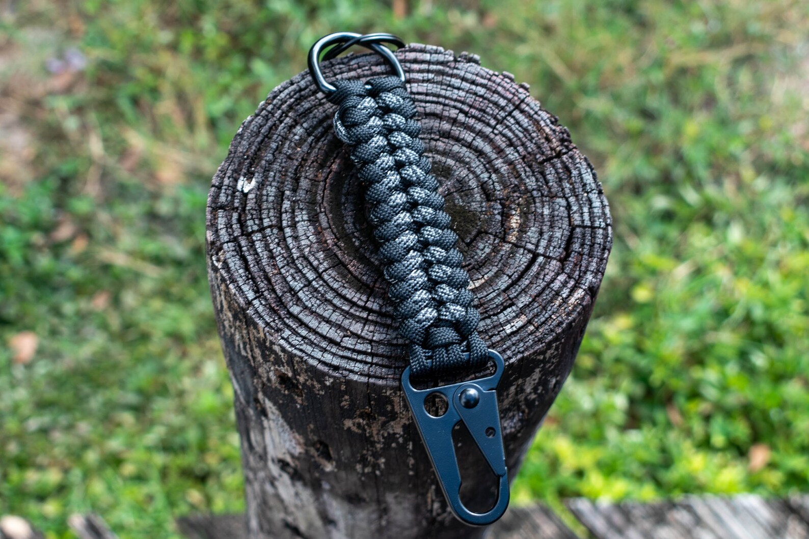 Tactical EDC Paracord Keychain Carabiner Snap Hook Keyring Etsy
