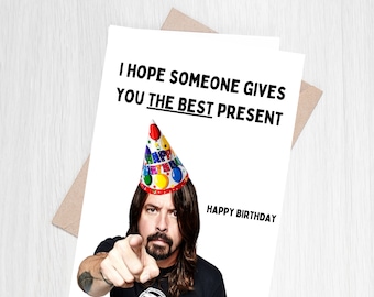 Foo Fighters Birthday Card - Etsy UK