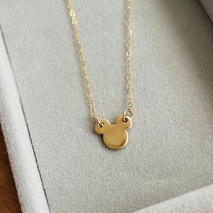 Mouse Necklace | Initial Necklace | 14K Gold | Sterling Silver | Rose Gold | Minimalist