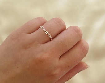 Lace Chain Ring | 14K Dainty Ring | Gold Filled Ring | Sterling Silver Ring | Minimalist Ring | Stackable Ring | Dainty Jewelry