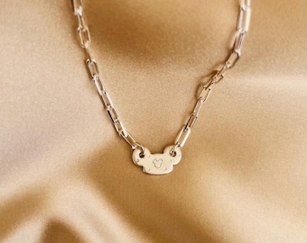 Mouse Ears Necklace | Dainty 14K Gold Necklace | Sterling Silver | Dainty Necklace | Stackable Necklace | Minimalist Jewelry