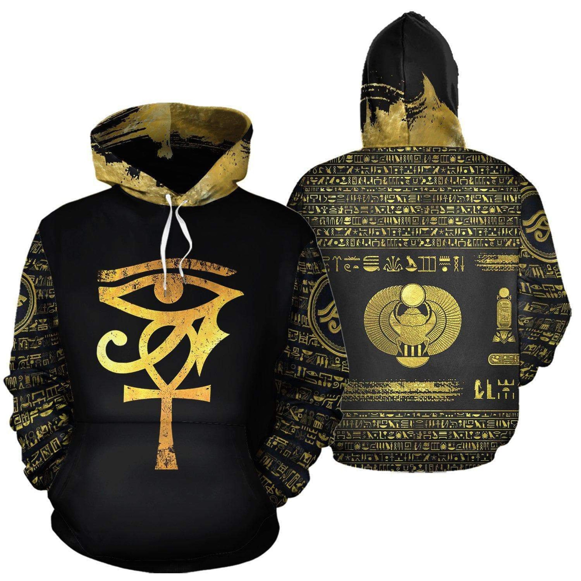 Discover Ancient Treasures Ancient Egypt Eye of Ra 3D Hoodie