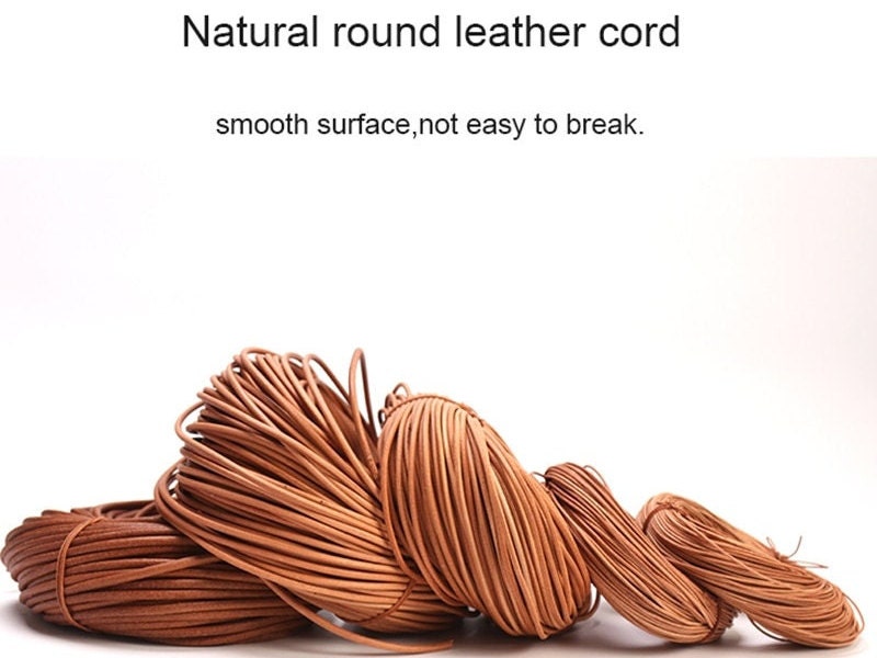 Tanned Cowskin Leather Drawstring Cord 6mm (for Noé, Montsouris)