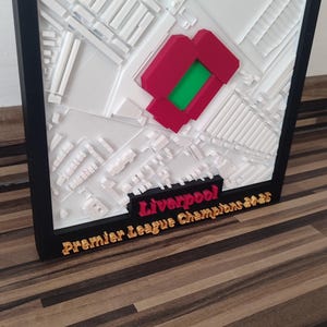 3D gedruckte Karte von Multiplex | League of Legends 24/25 | Wandbehang oder Stand-Display | Fußball Fan Geschenk | Wohndekor
