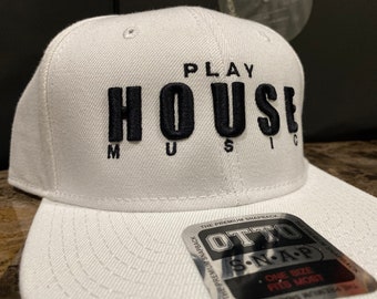3D Puff Play House Music Snapback Hat