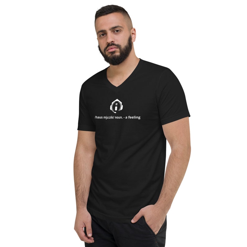 I love House Music Unisex Short Sleeve V-Neck T-Shirt