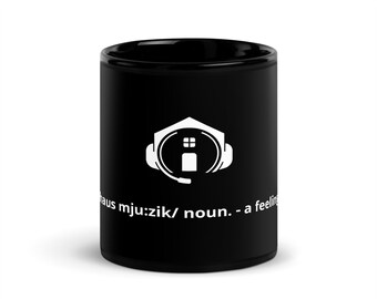 Definition of House Black Glossy Mug