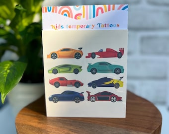 Cars temporary tattoos, kids tattoos, temporary tattoos, fast cars