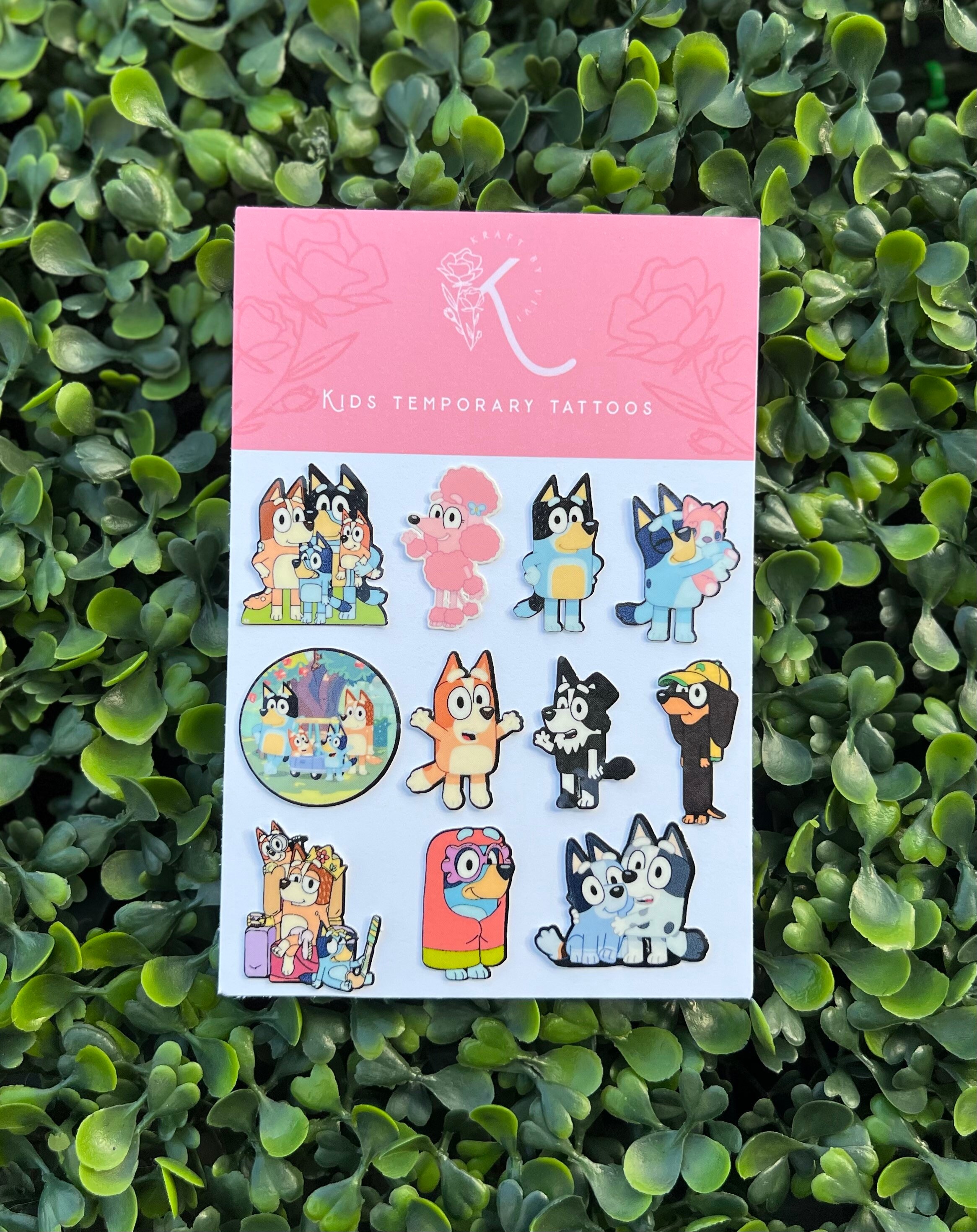 Bluey Temporary Tattoos for Kids Tattoos Stickers 11 Tattoos Etsy India