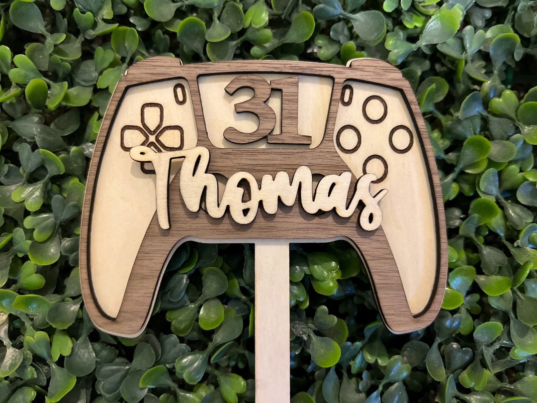 Gamer Cake Topper, Game Controller Cake Topper, Video Game Cake Topper