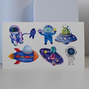 Space temporary tattoos, Aliens tattoos