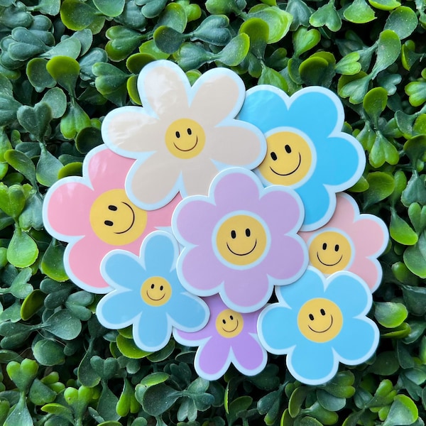 Flower Face Stickers Etsy