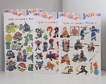SONIC Temporary tattoos, Avatar tattoos, Mario cars Tattoos