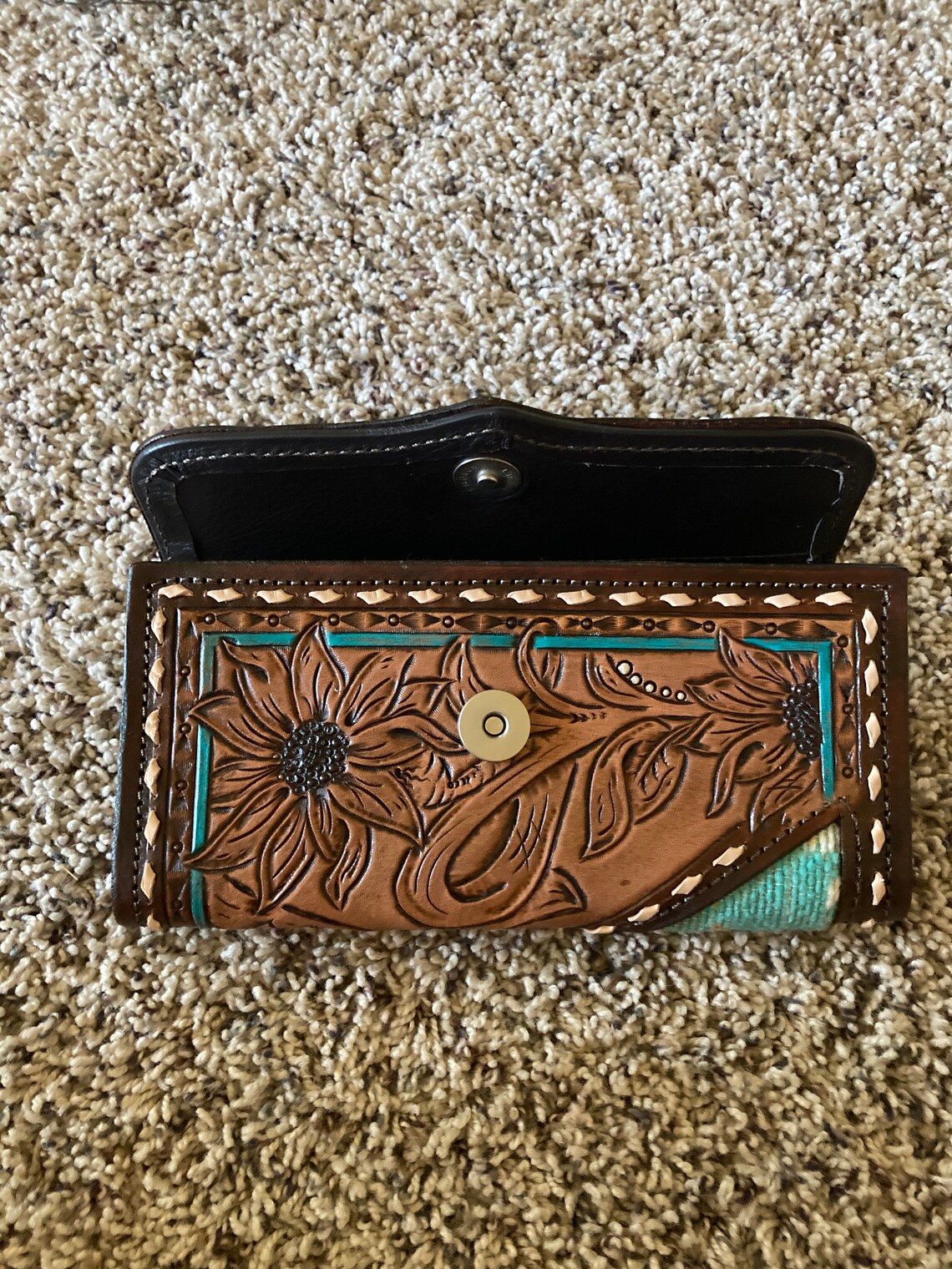 Leather Womens Tri-fold Wallet - Etsy
