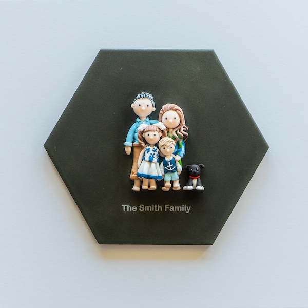 Custom Family Portrait Polymer Clay Figure